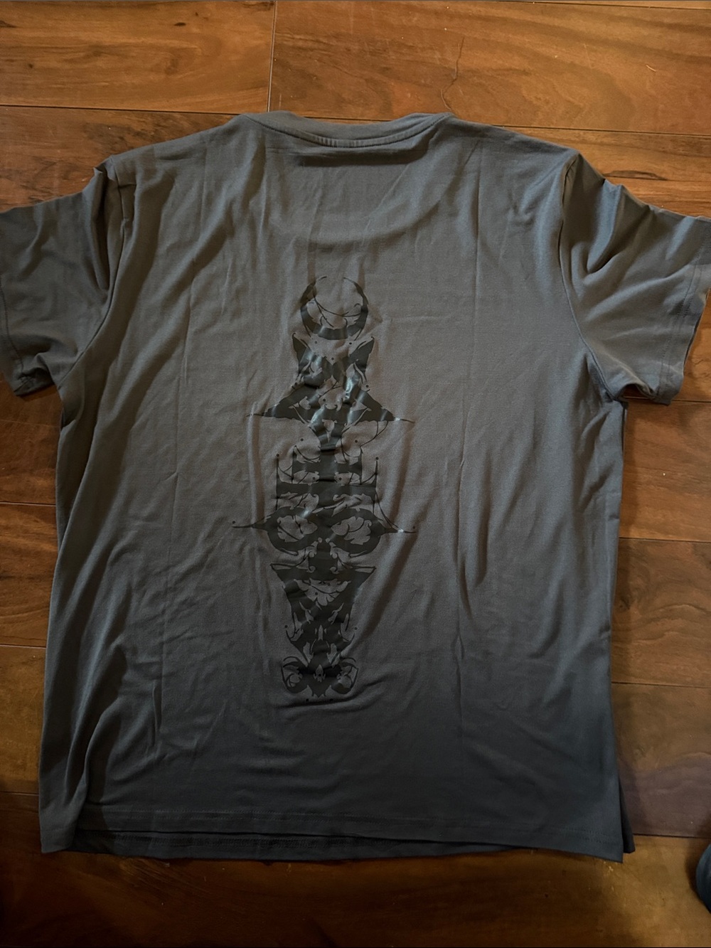 Men's Gray Short-Sleeve Satanic Symbol Grey Tee